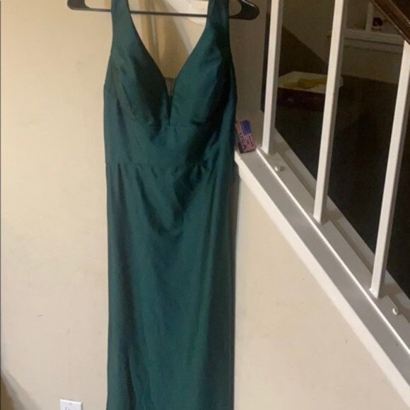 Prom Emerald green gown juniors prom dress 5 - Picture 4 of 7